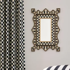 Courtly Check & Stripe Small Wall Mirror
