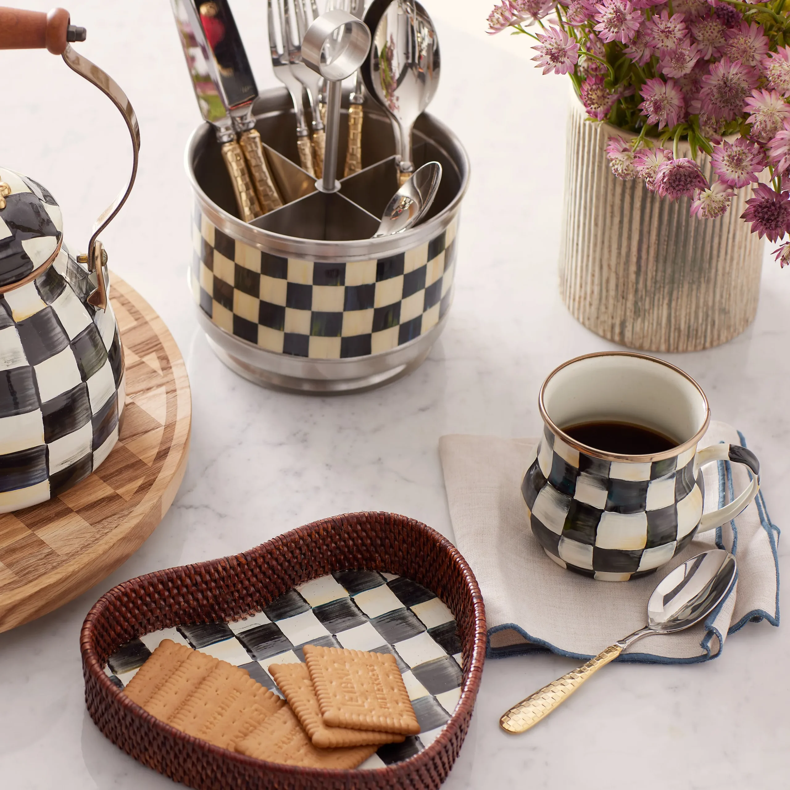Courtly Check Supper Club Flatware Caddy
