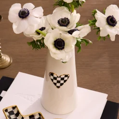 Courtly Check Tall Heart Vase