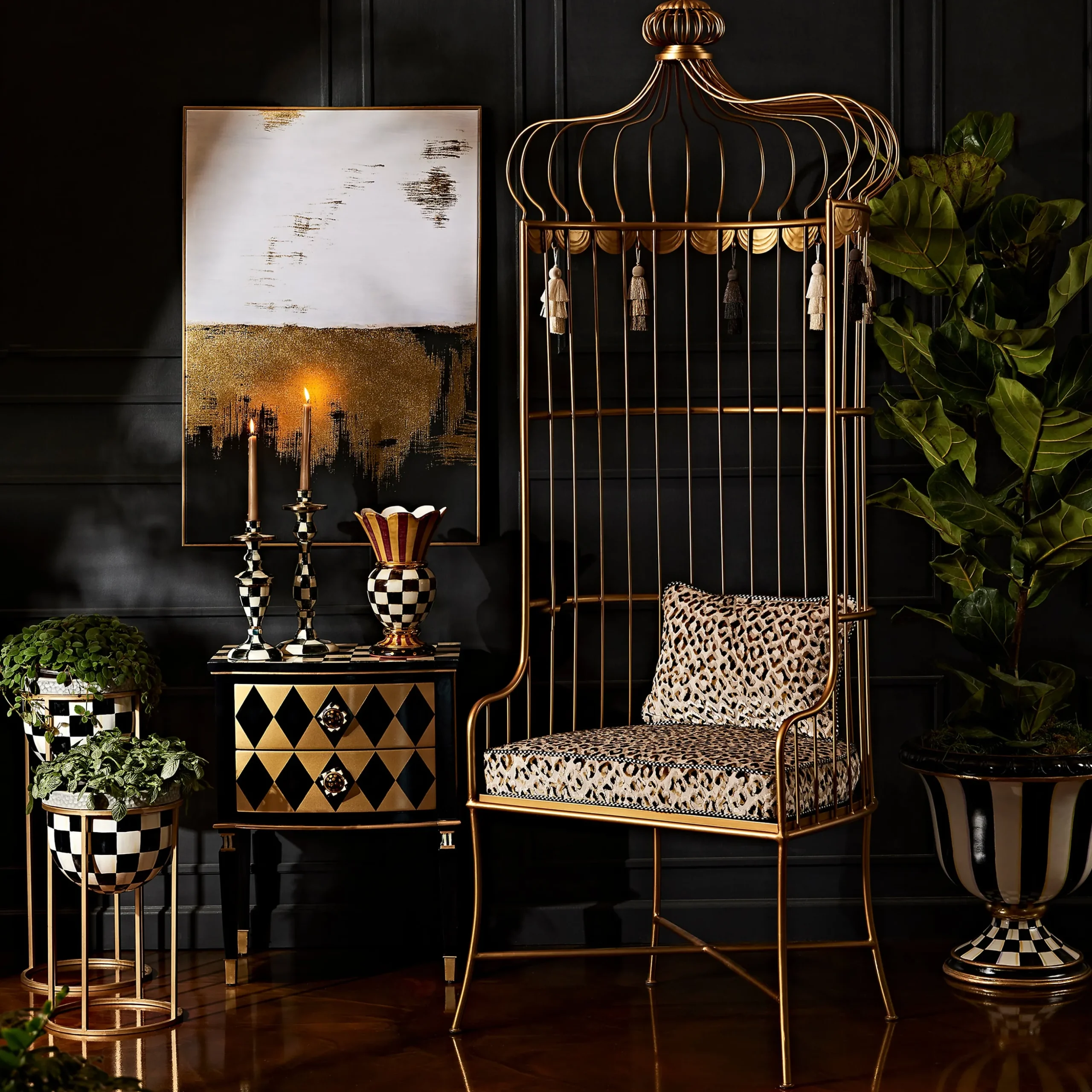 Courtly Check Tall Plant Stand