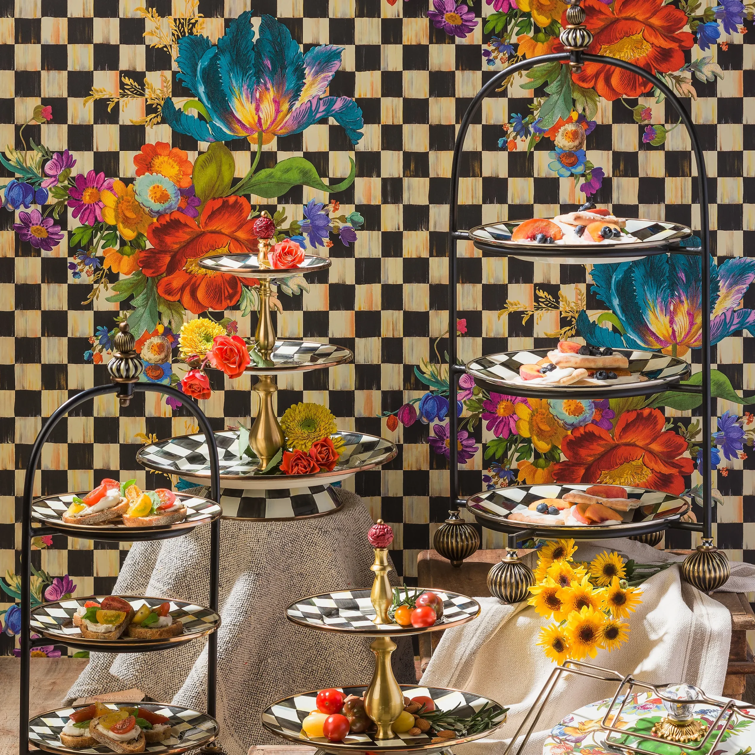 Courtly Check Three Tier Sweet Stand