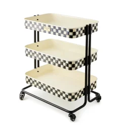 Courtly Check 3-Tier Kitchen Cart