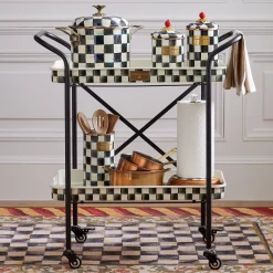 Courtly Check 2-Tier Kitchen Cart