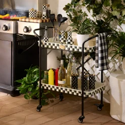 Courtly Check 2-Tier Kitchen Cart