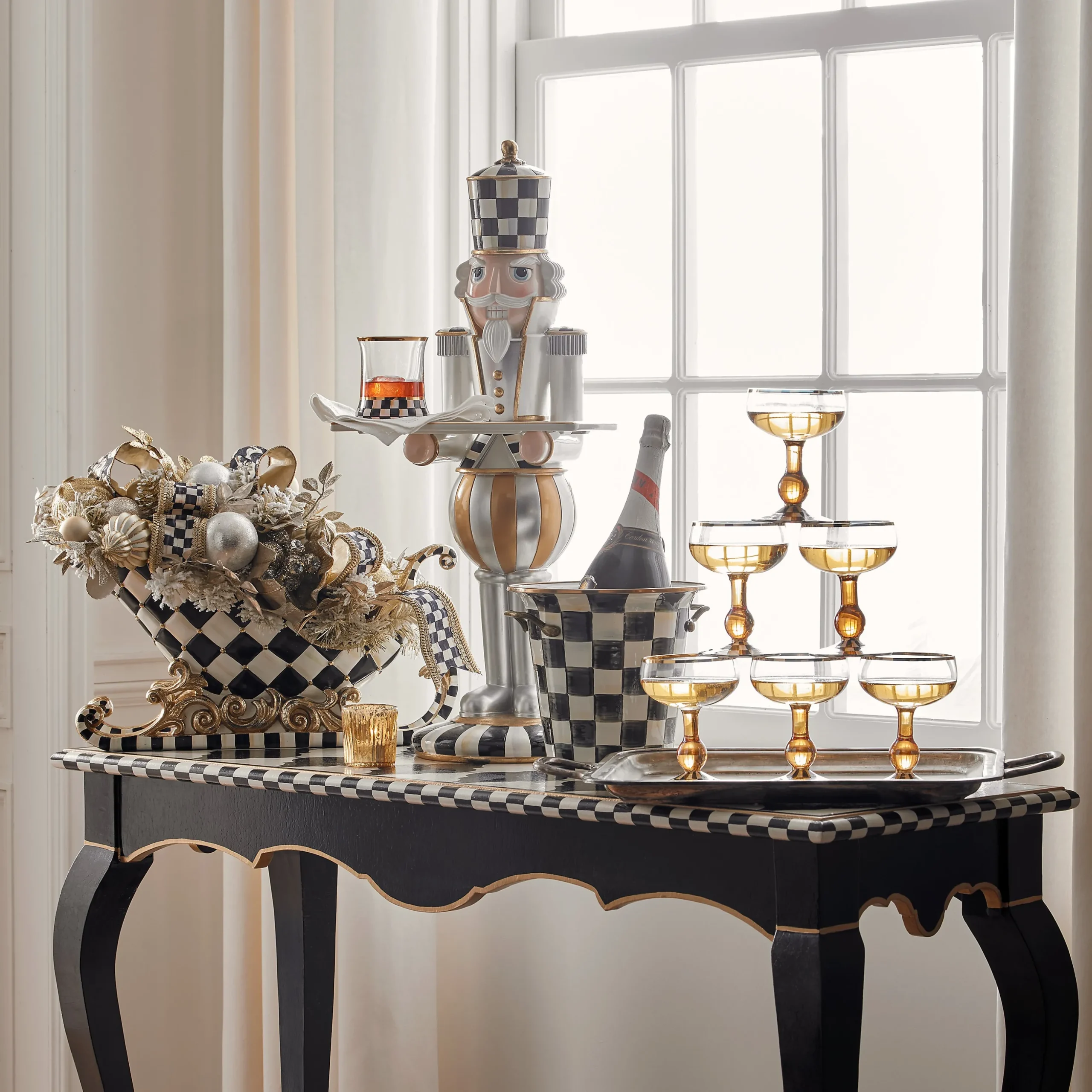 Courtly Check Tumbler Glass, Set of 2