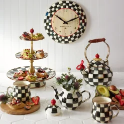 Courtly Check Wall Clock