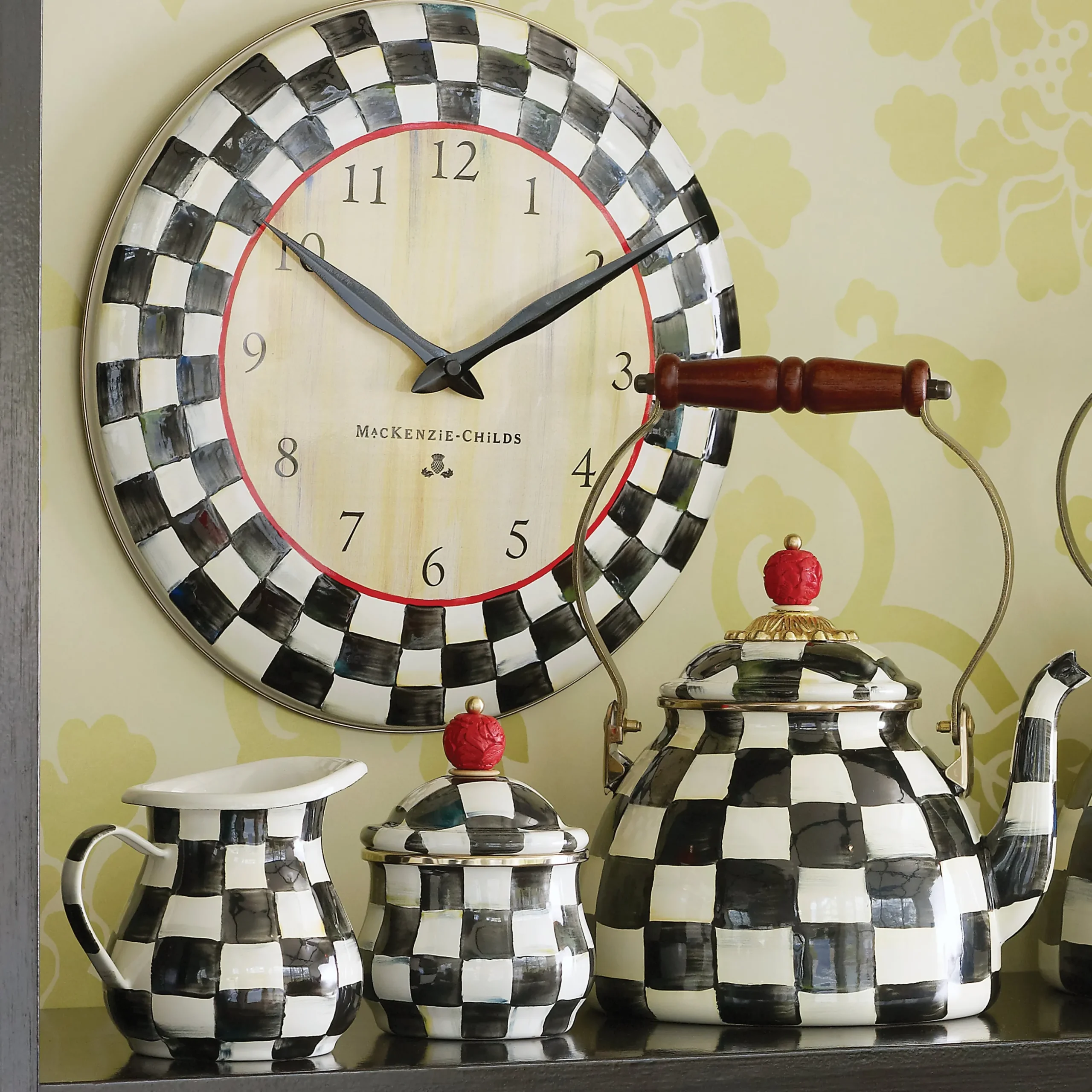 Courtly Check Wall Clock