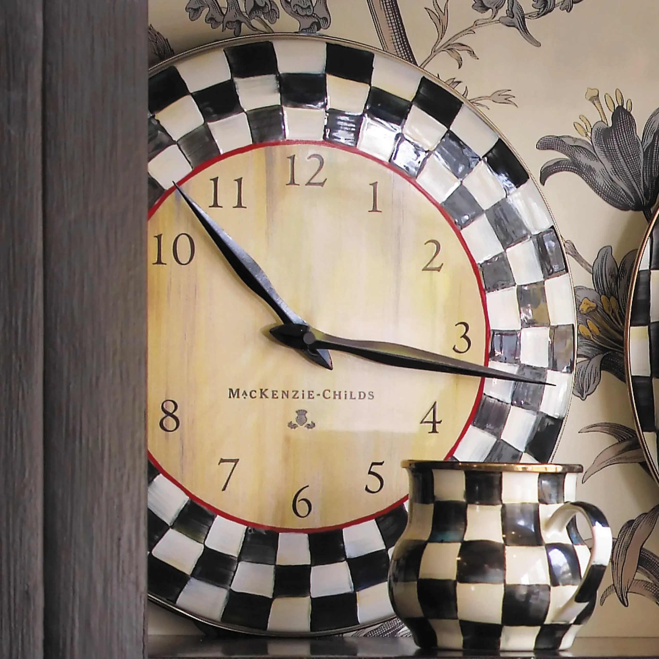 Courtly Check Wall Clock