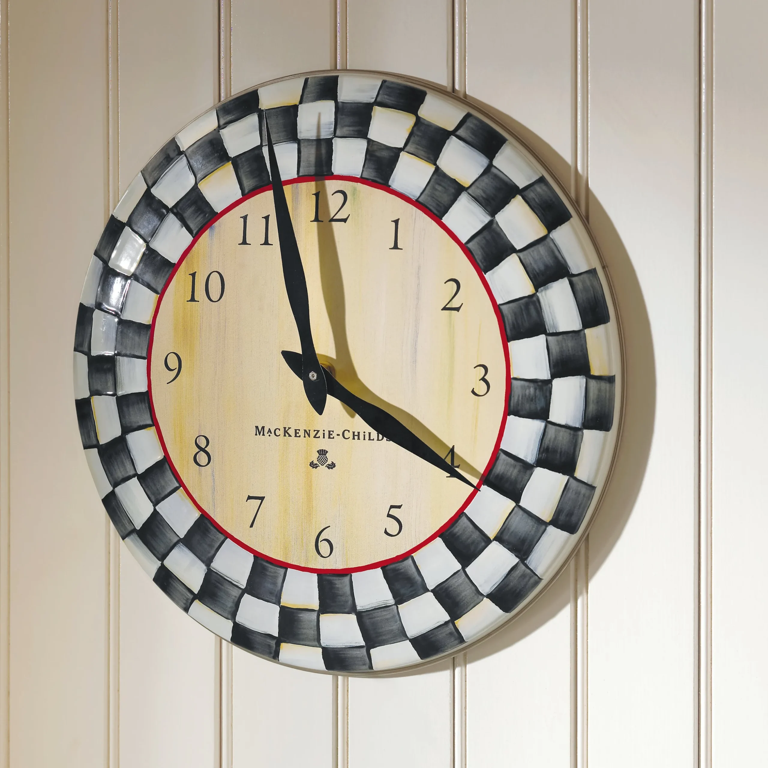 Courtly Check Wall Clock