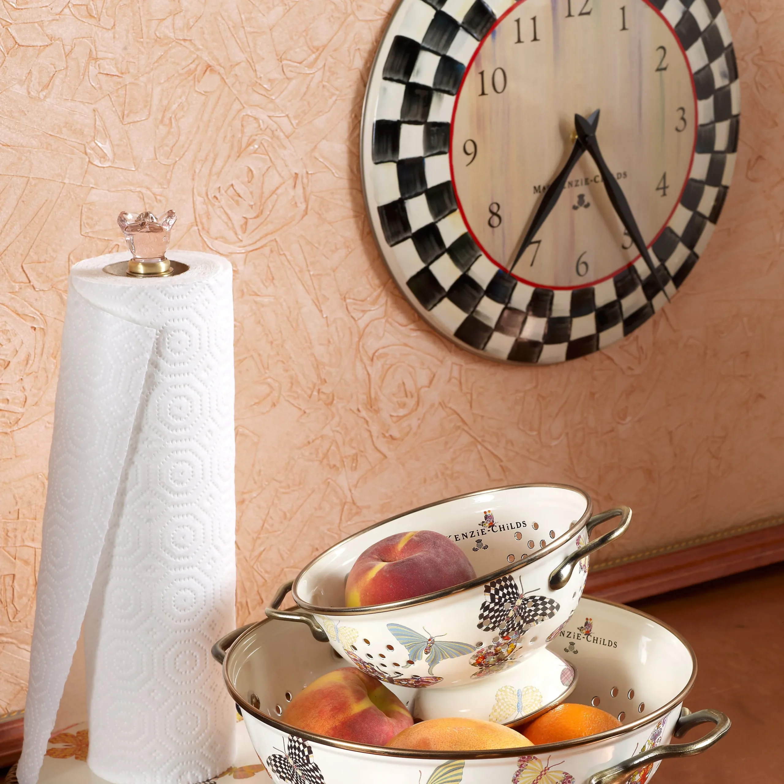 Courtly Check Wall Clock