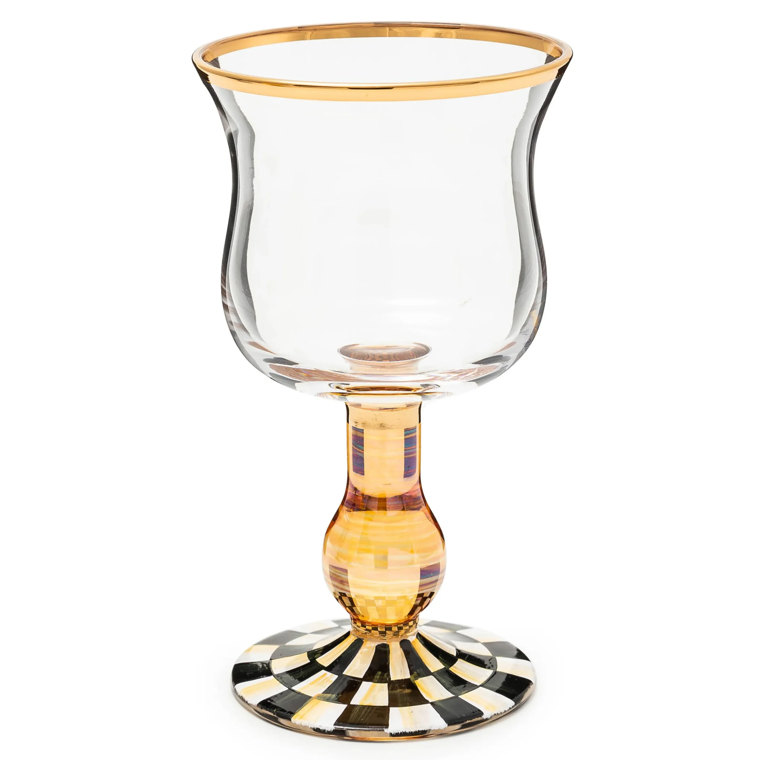 Courtly Check Wine Glass