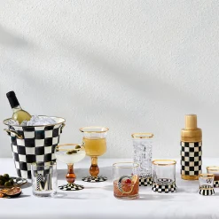 Courtly Check Wine Glass