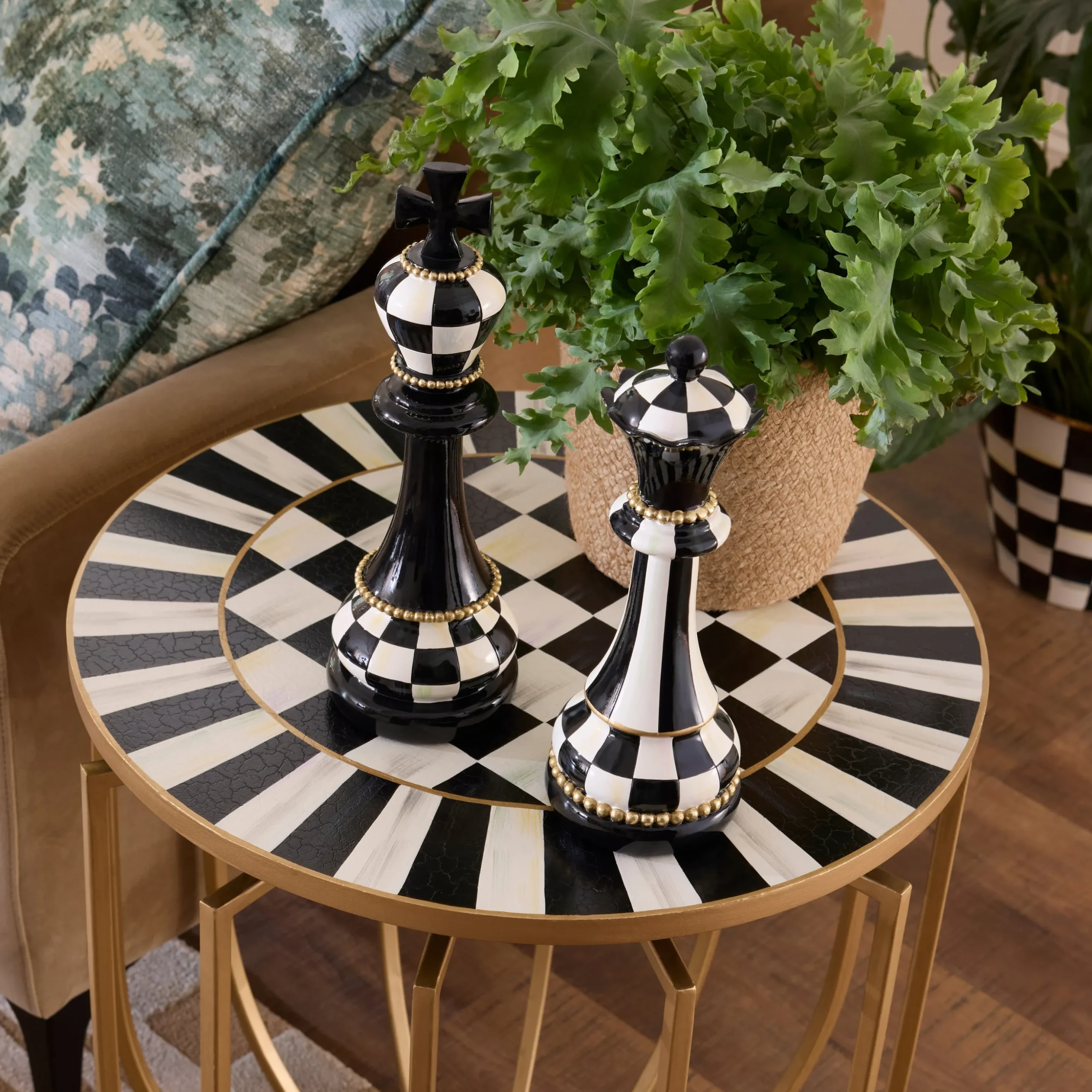 Courtly Chess Decor, Set of 2