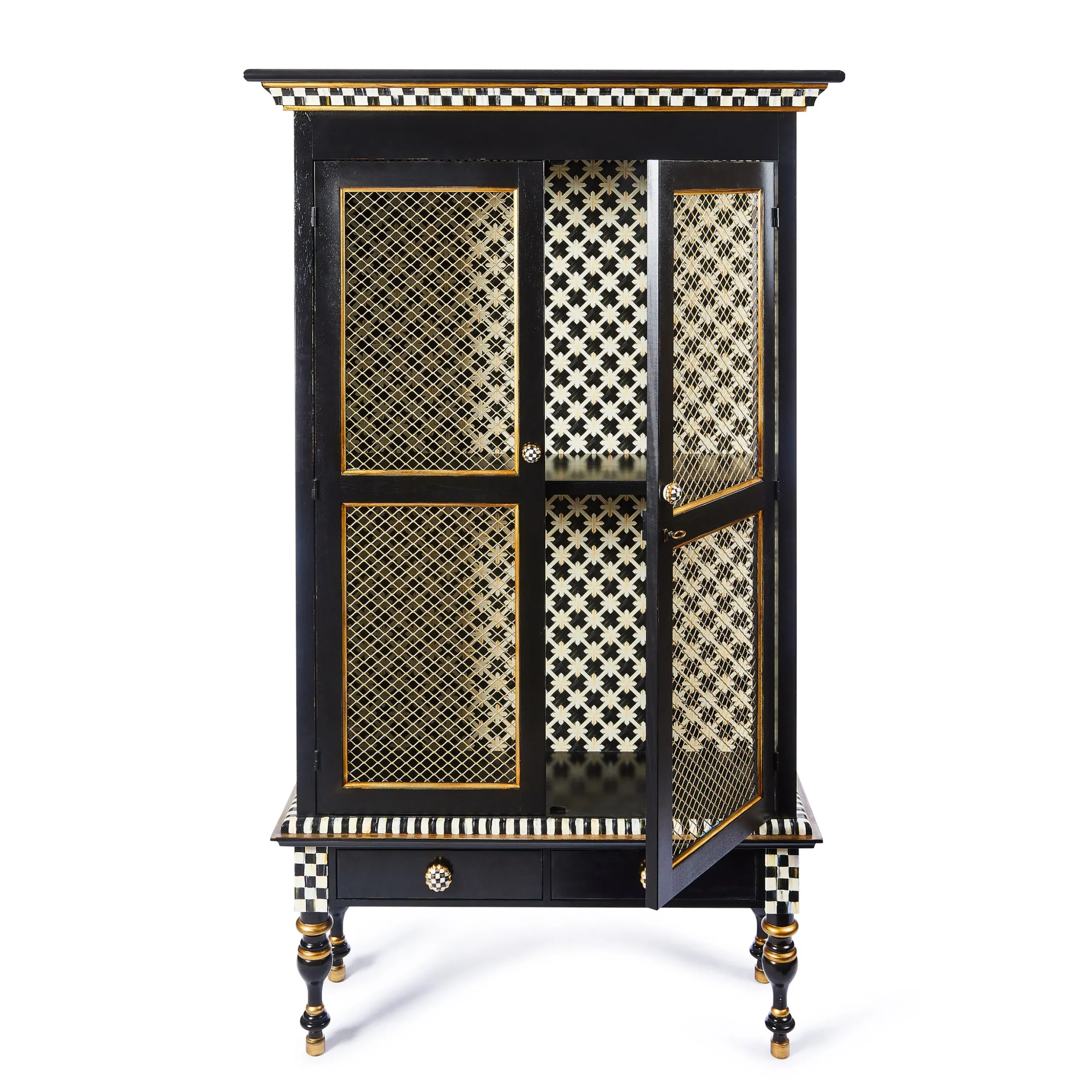 Courtly Criss-Cross Cabinet