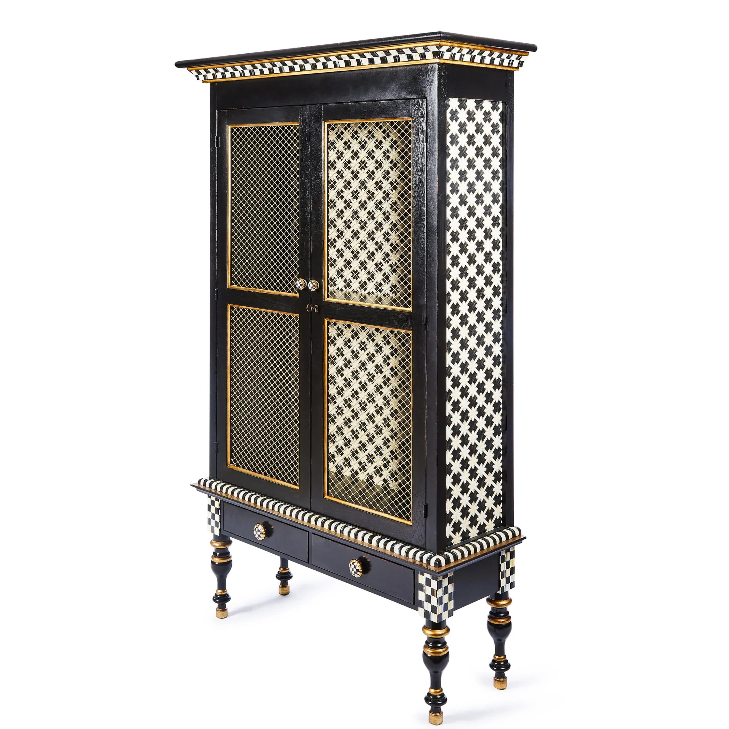 Courtly Criss-Cross Cabinet