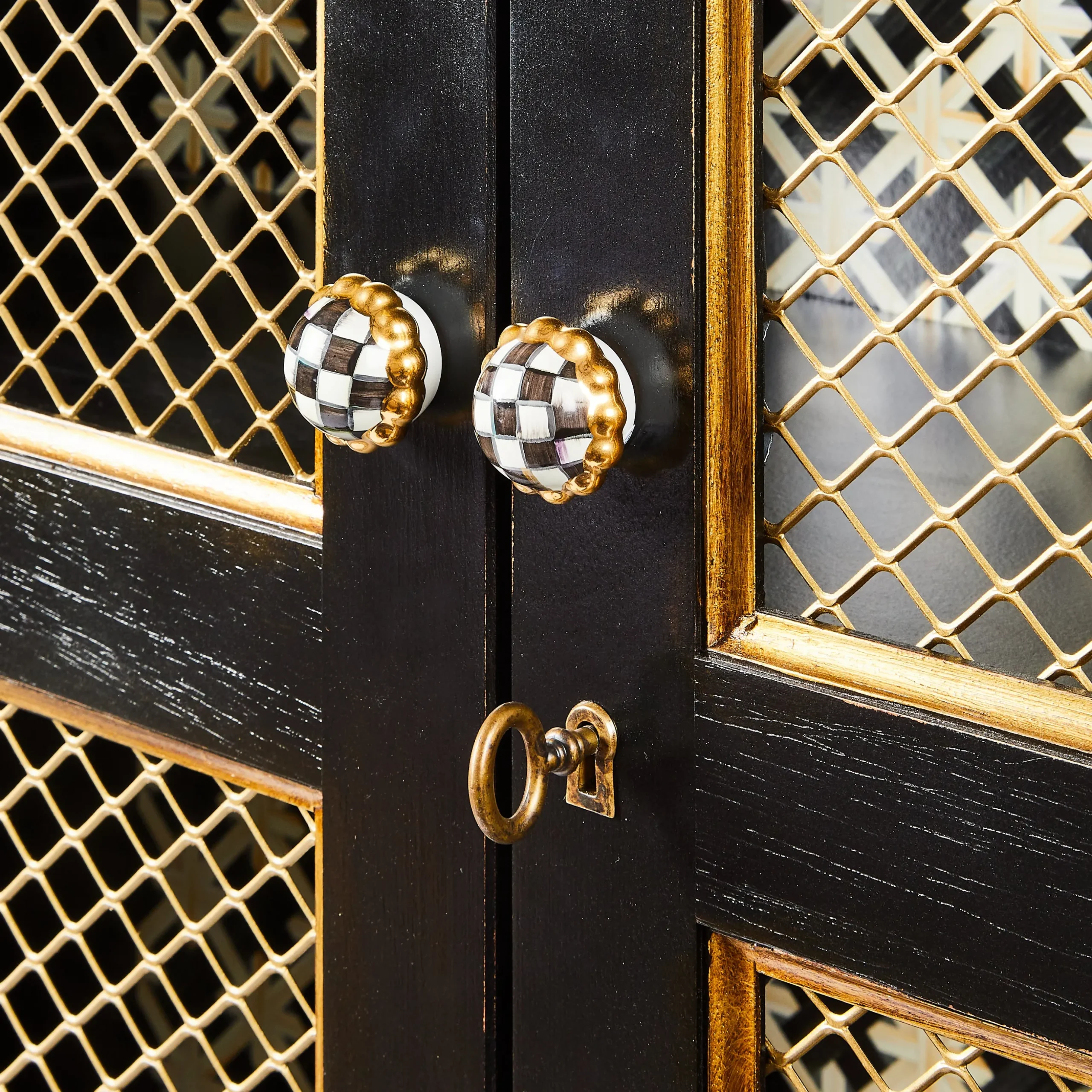 Courtly Criss-Cross Cabinet