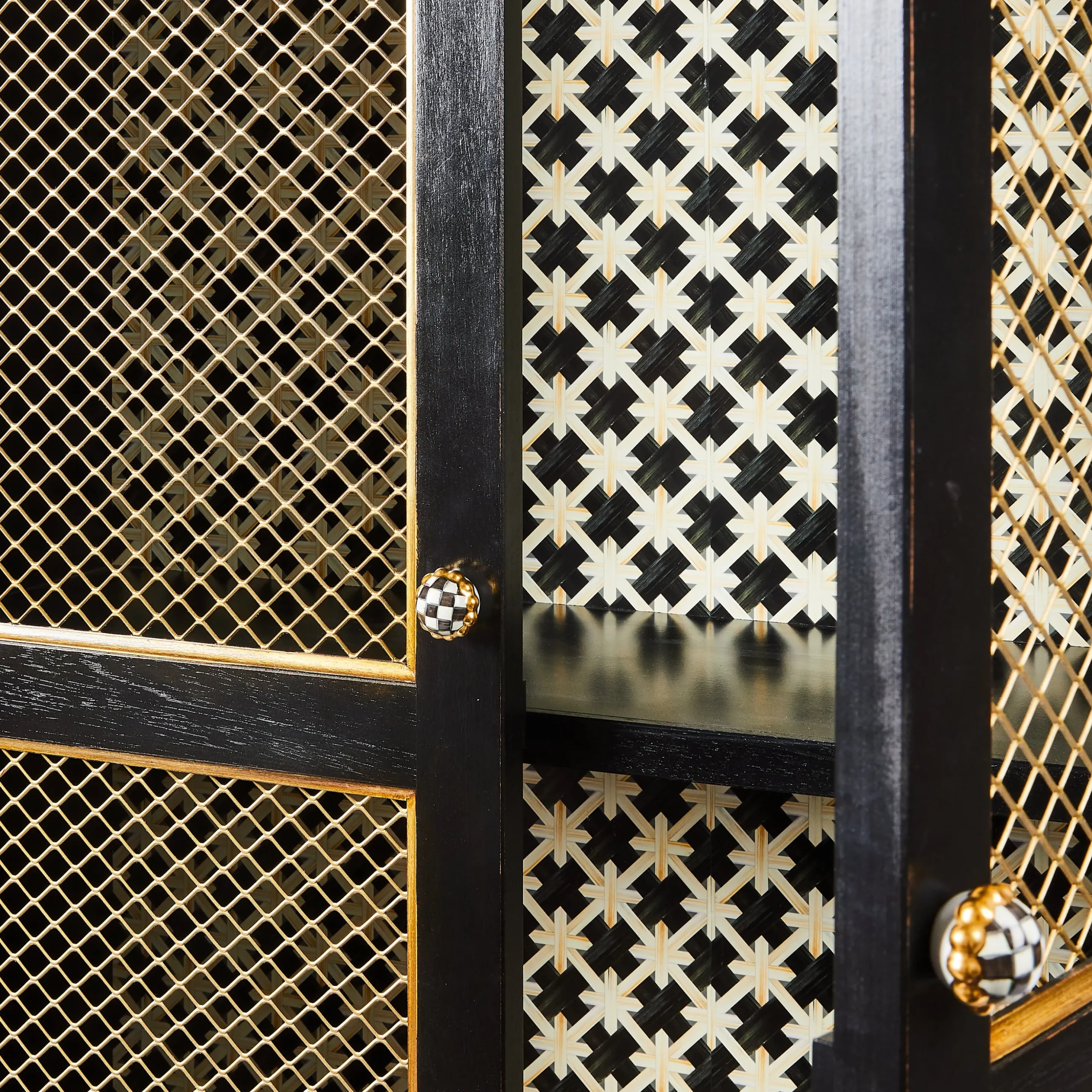 Courtly Criss-Cross Cabinet