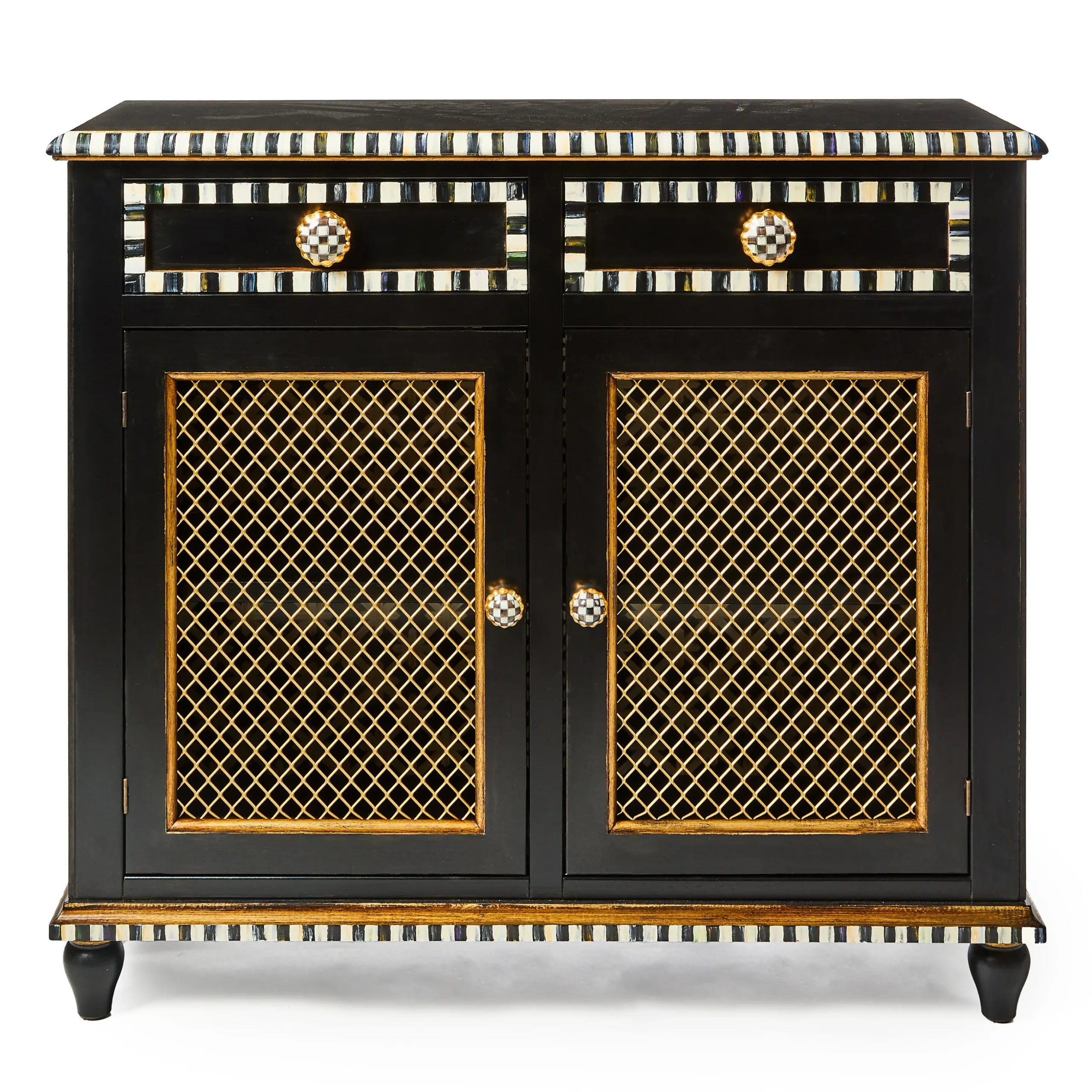 Courtly Criss-Cross Small Cabinet