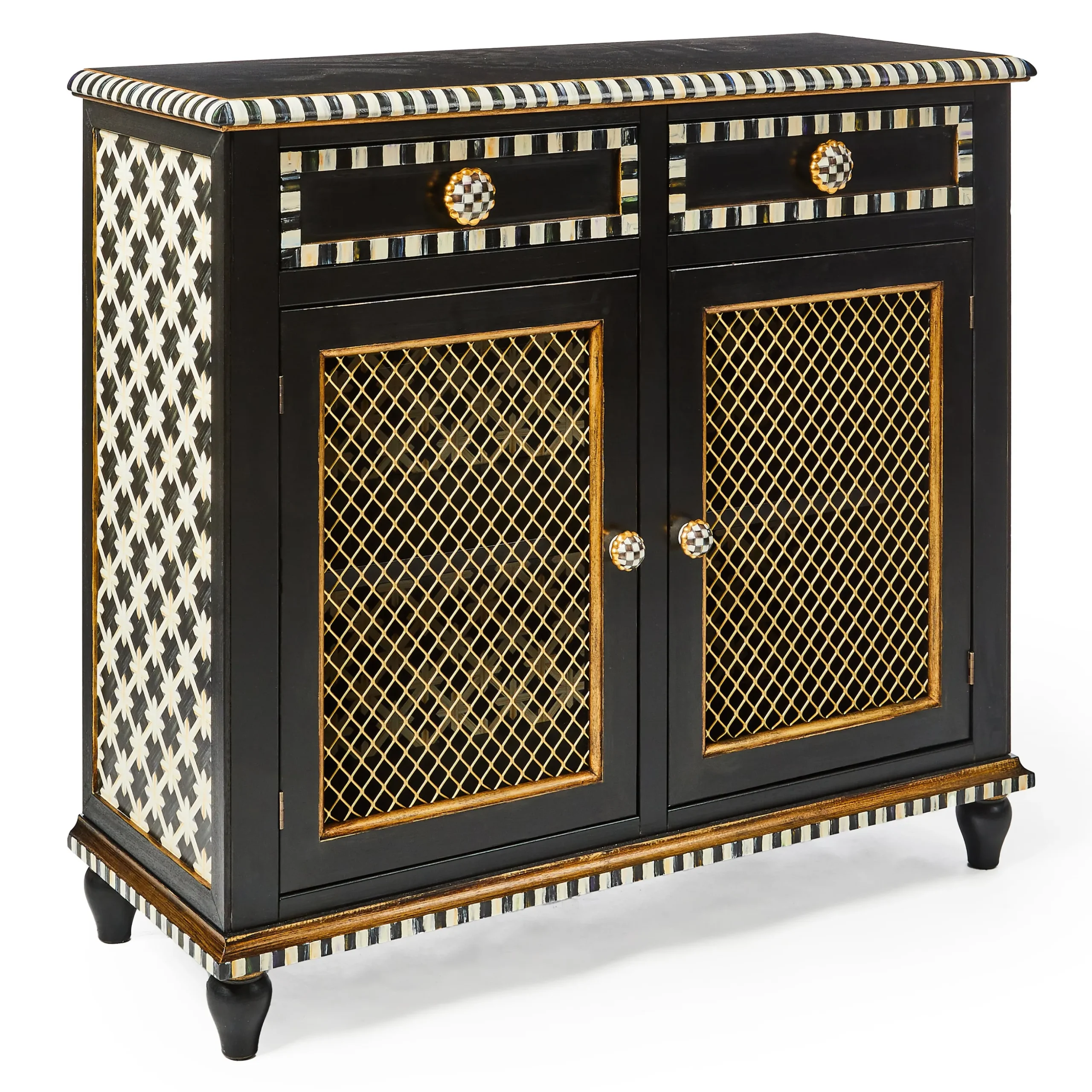 Courtly Criss-Cross Small Cabinet