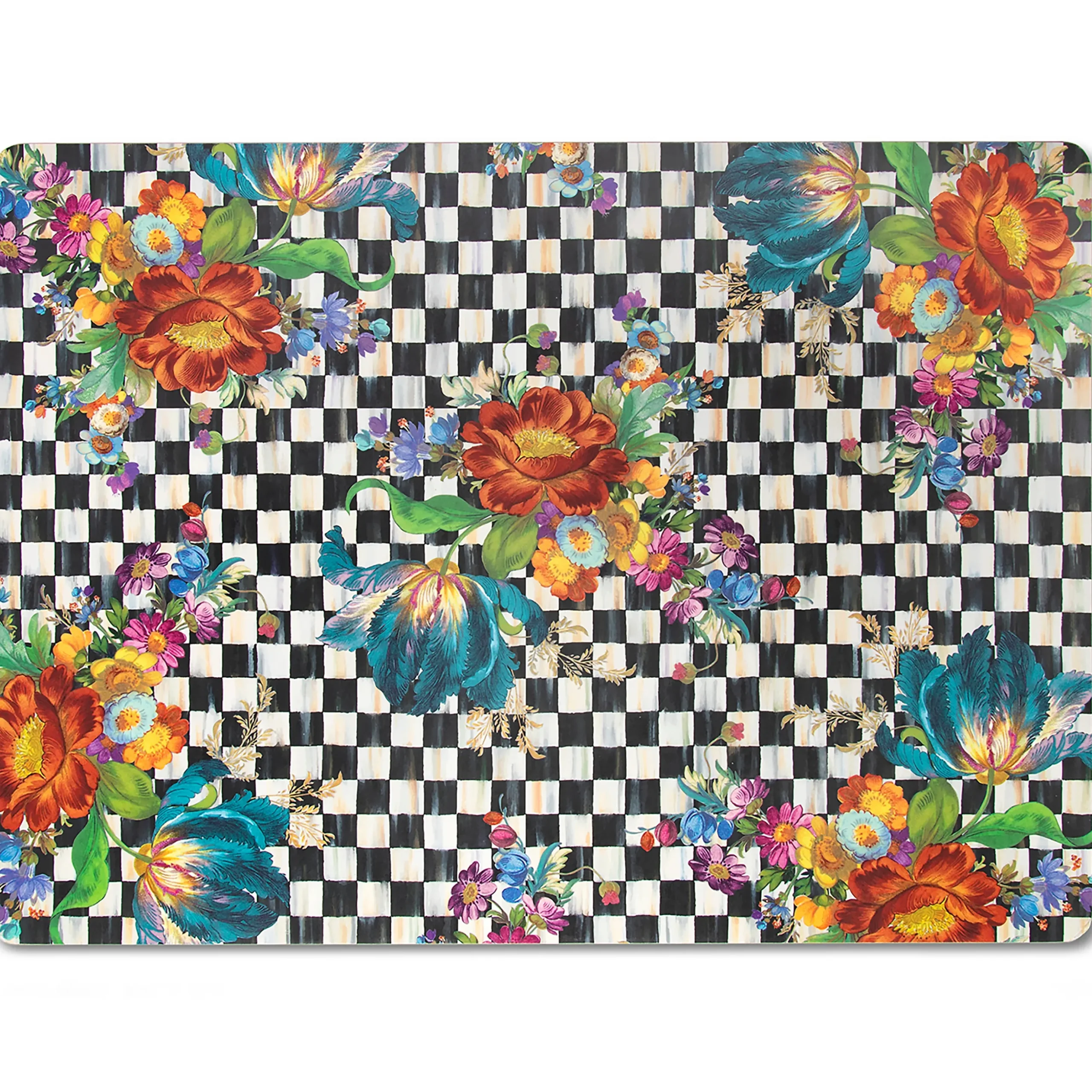 Courtly Flower Market Cork Back Placemats, Set of 4