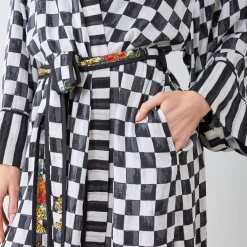 Courtly Flower Market Satin Robe, L/XL