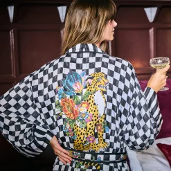 Courtly Flower Market Satin Robe, L/XL