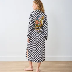 Courtly Flower Market Satin Robe, L/XL