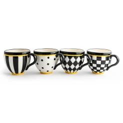 Courtly Mugs, Set of 4
