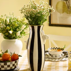 Courtly Rabbit Vase