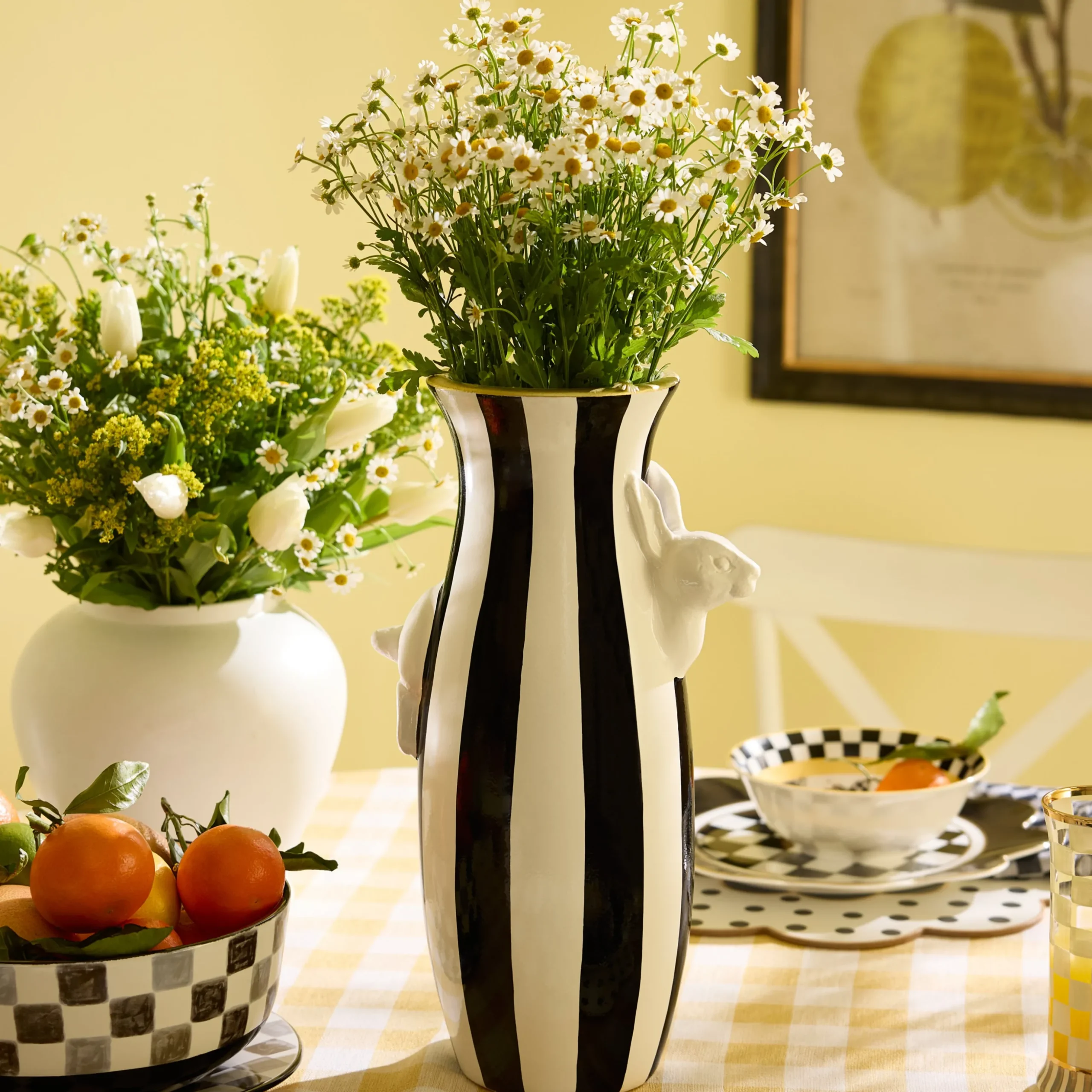 Courtly Rabbit Vase