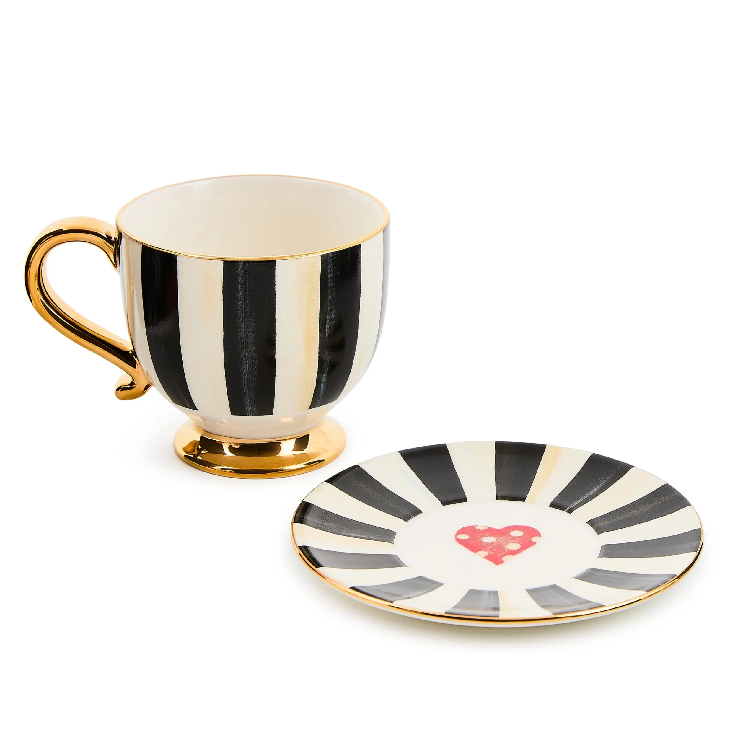 Courtly Stripe Cappuccino Cup