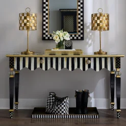 Courtly Stripe Console Table