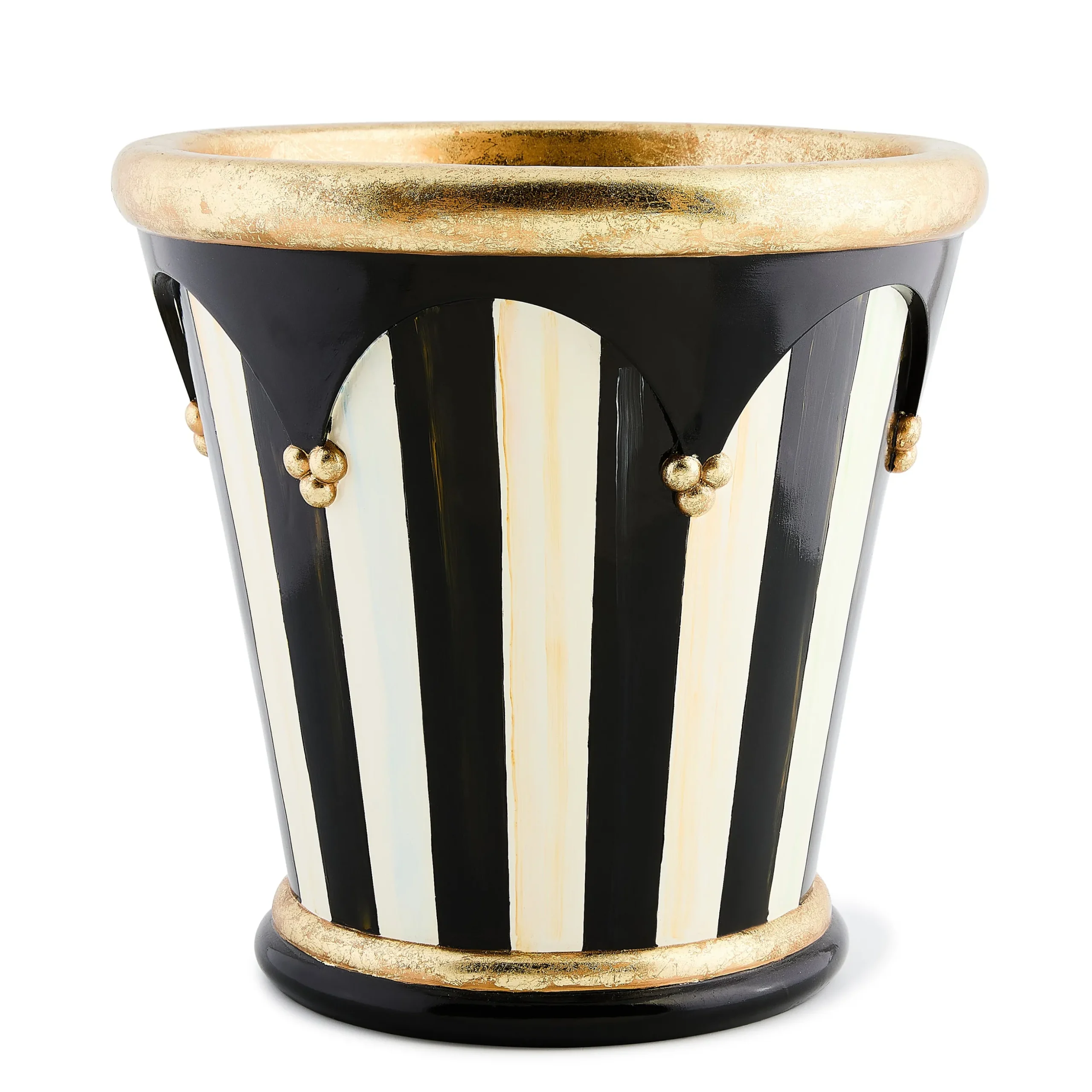 Courtly Stripe 13" Flower Pot