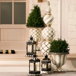 Courtly Stripe Large Candle Lantern