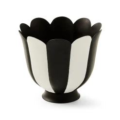 Courtly Stripe Scalloped Small Flower Pot