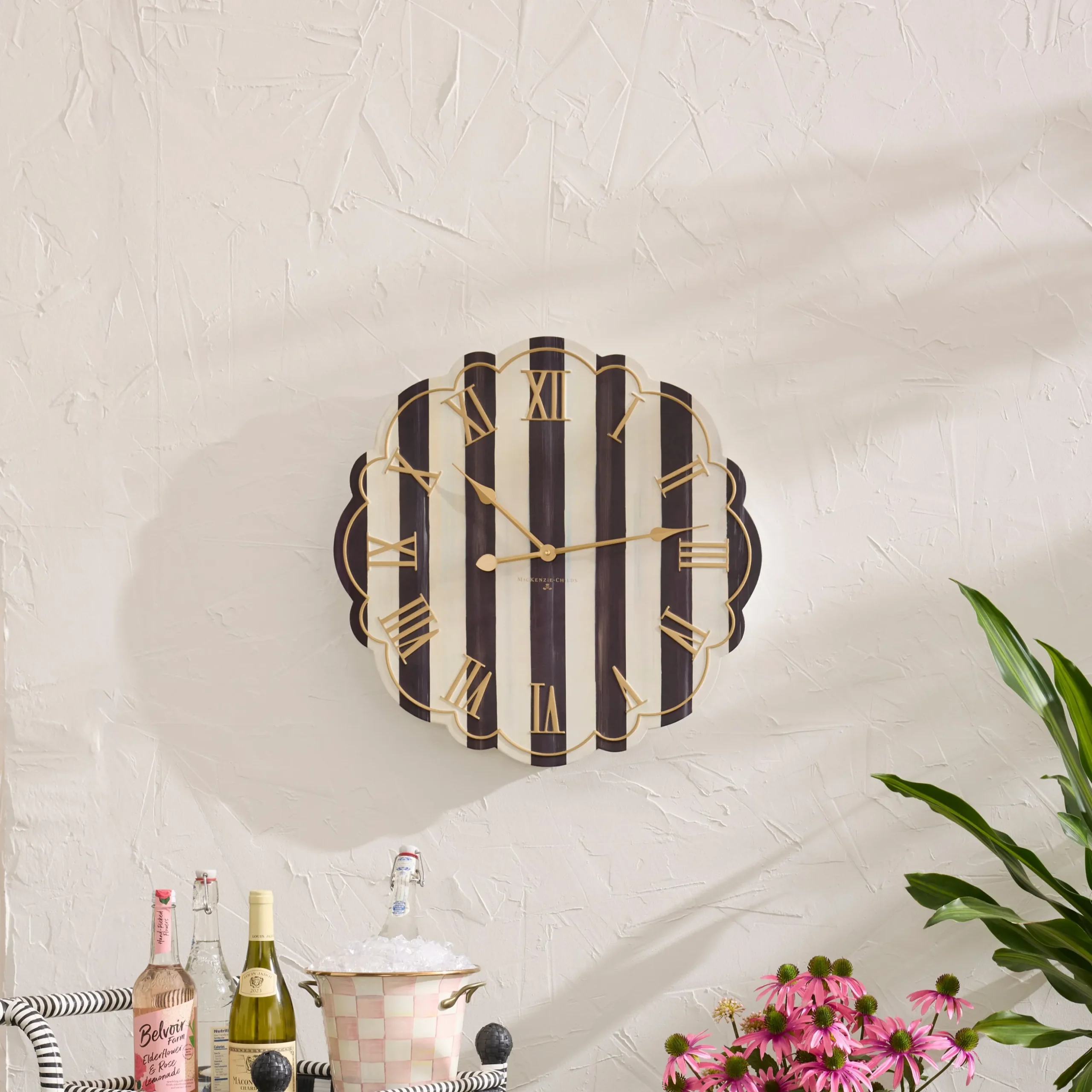 Courtly Stripe Wall Clock