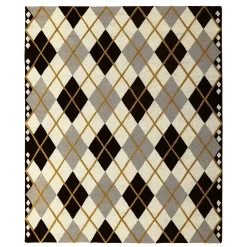 Cream Argyle 8' x 10' Rug