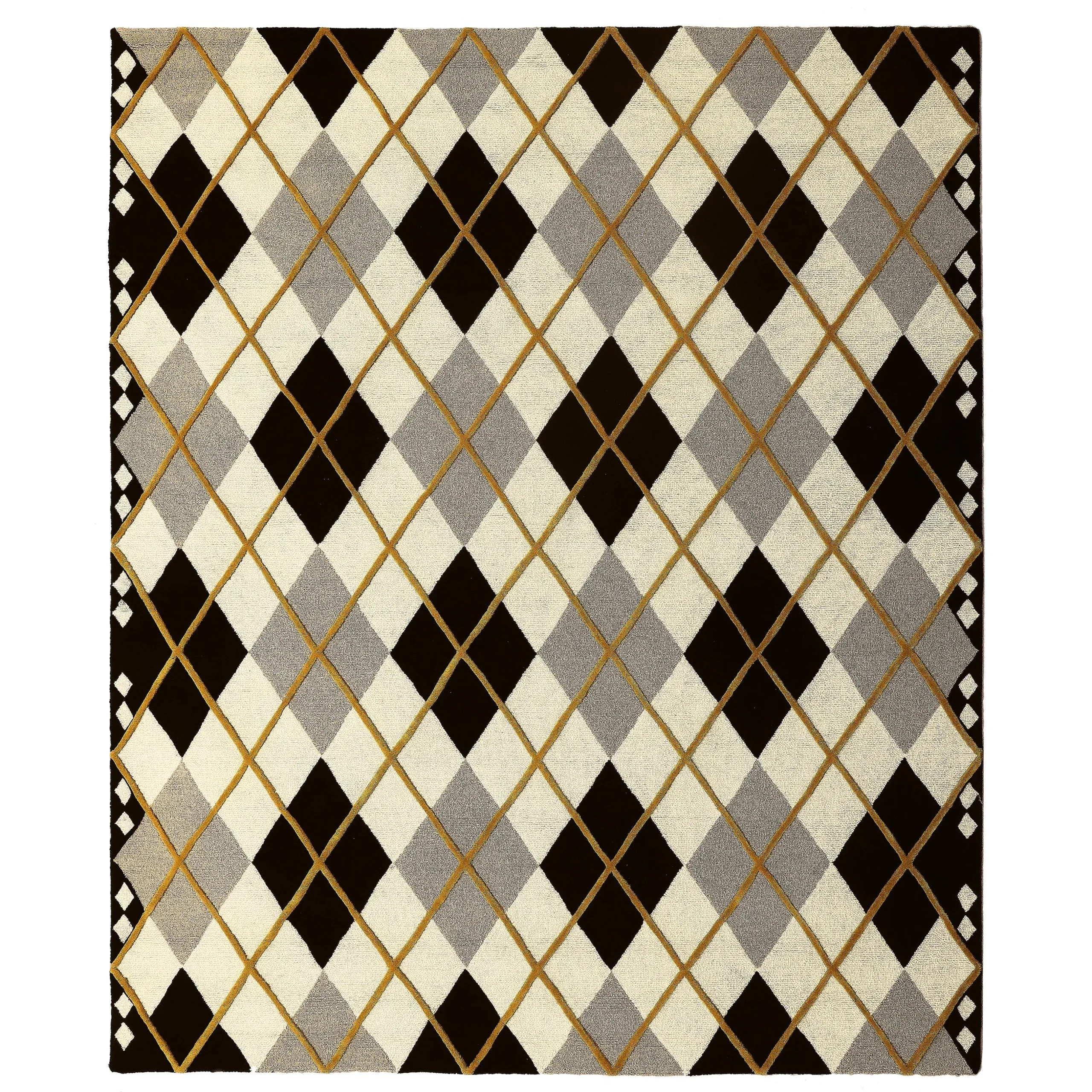 Cream Argyle 8' x 10' Rug