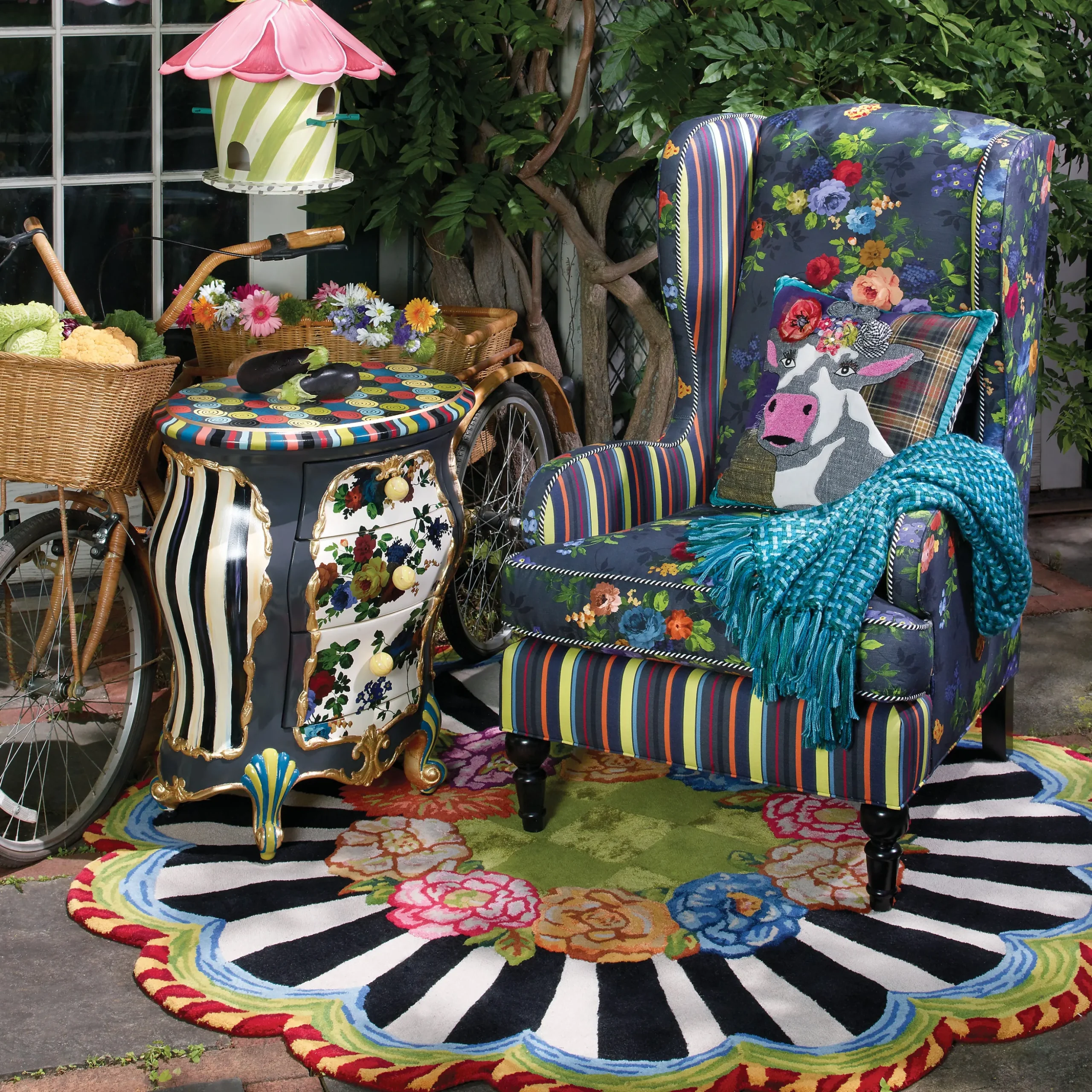 Cutting Garden 6' Round Rug