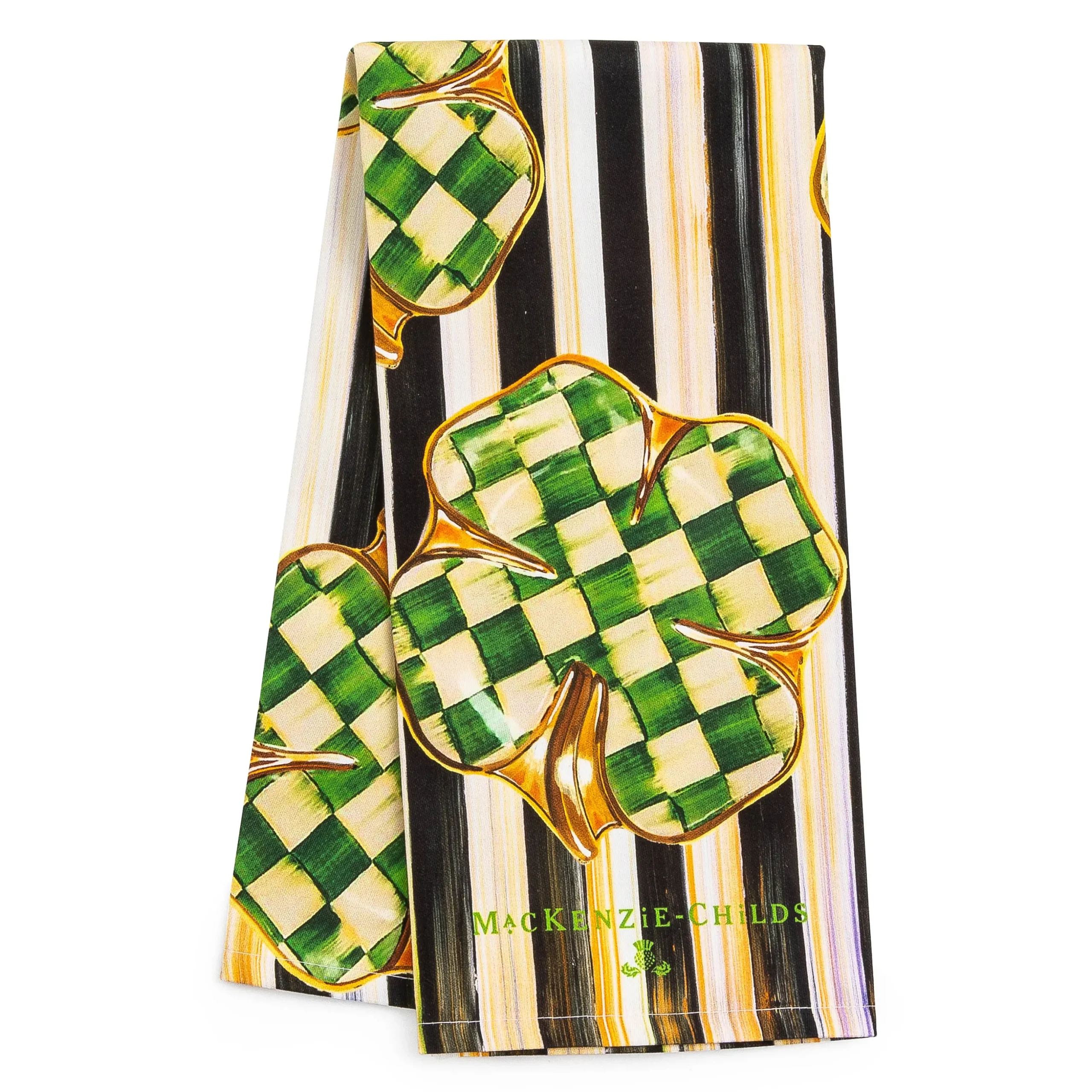 Dancing Clovers Dish Towel
