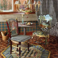 Dark Flower Basket Side Chair