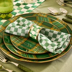 Dark Green Check Napkin, Set of 4