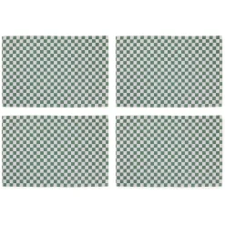 Dark Green Check Placemat, Set of 4