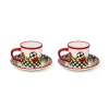Deck the Halls Espresso Cup & Saucer, Set of 2