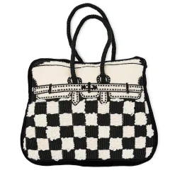 Doodles Handbag Shaped Throw Pillow
