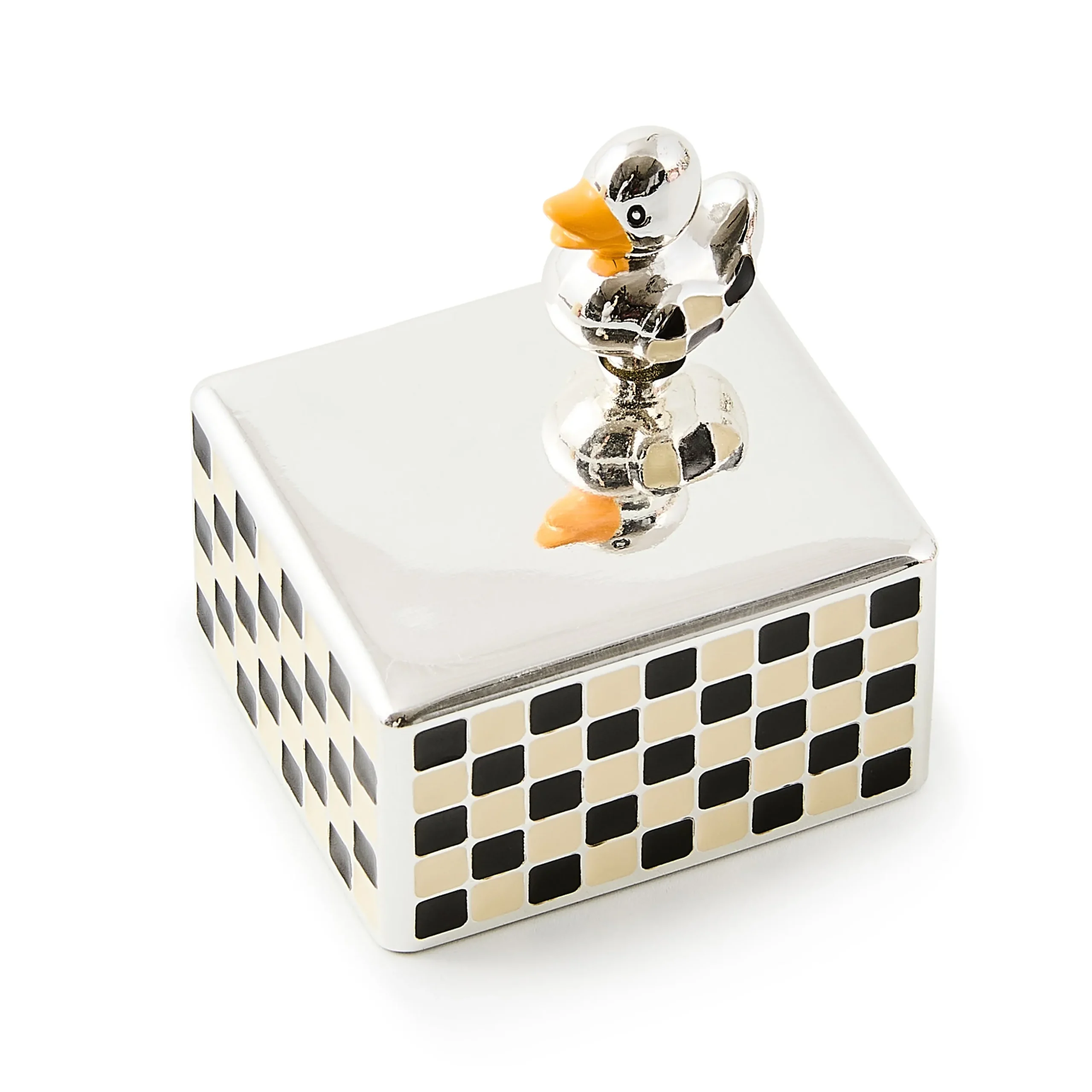 Duck Silver Plated Music Box
