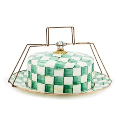 Emerald Check Cake Carrier