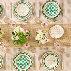 Emerald Check Charger/Plate