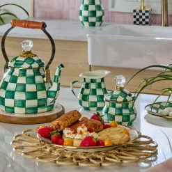 Emerald Check Creamer