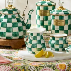 Emerald Check Creamer